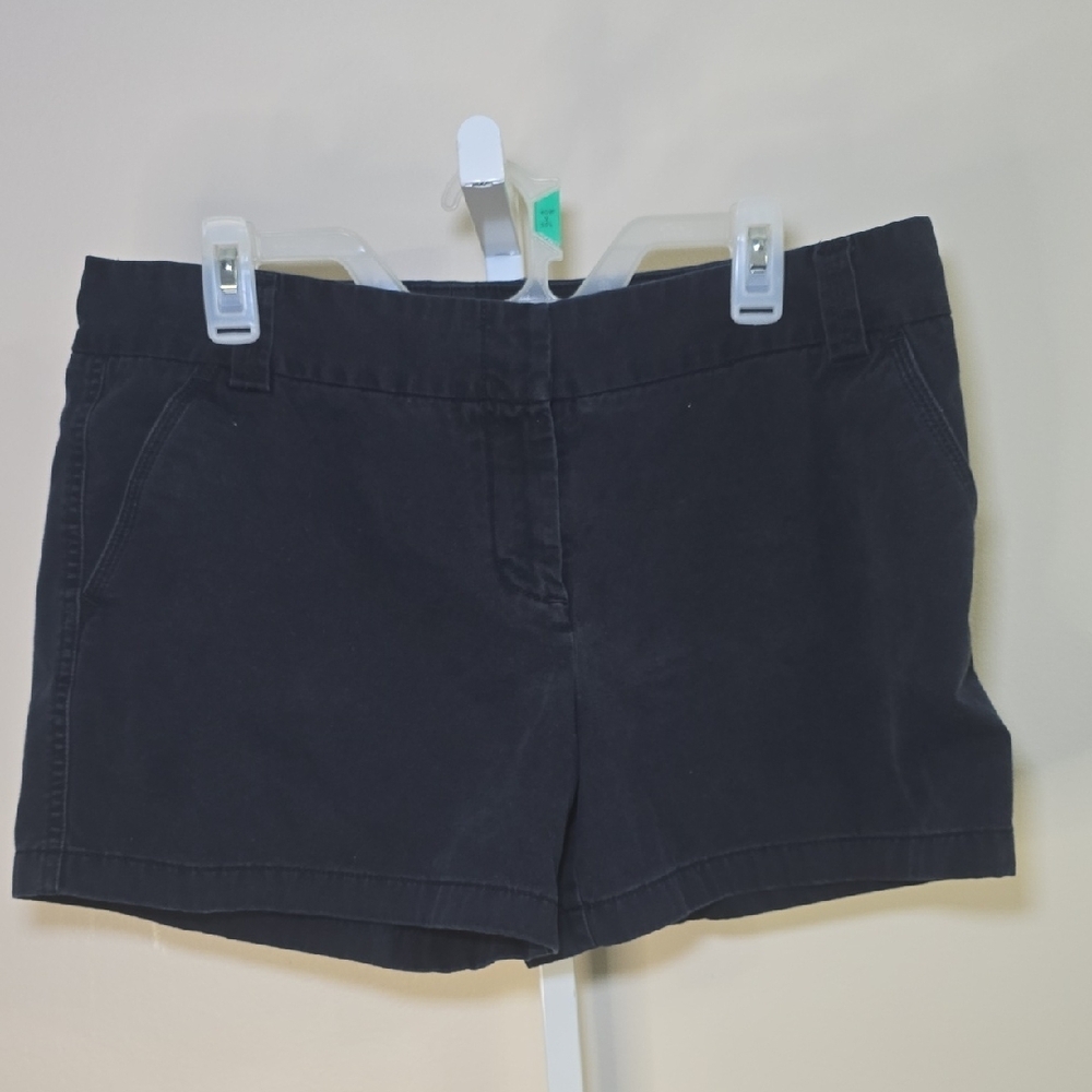 J. Crew Blue City Fit Shorts with Flat Front Design Ladies Sz 14
